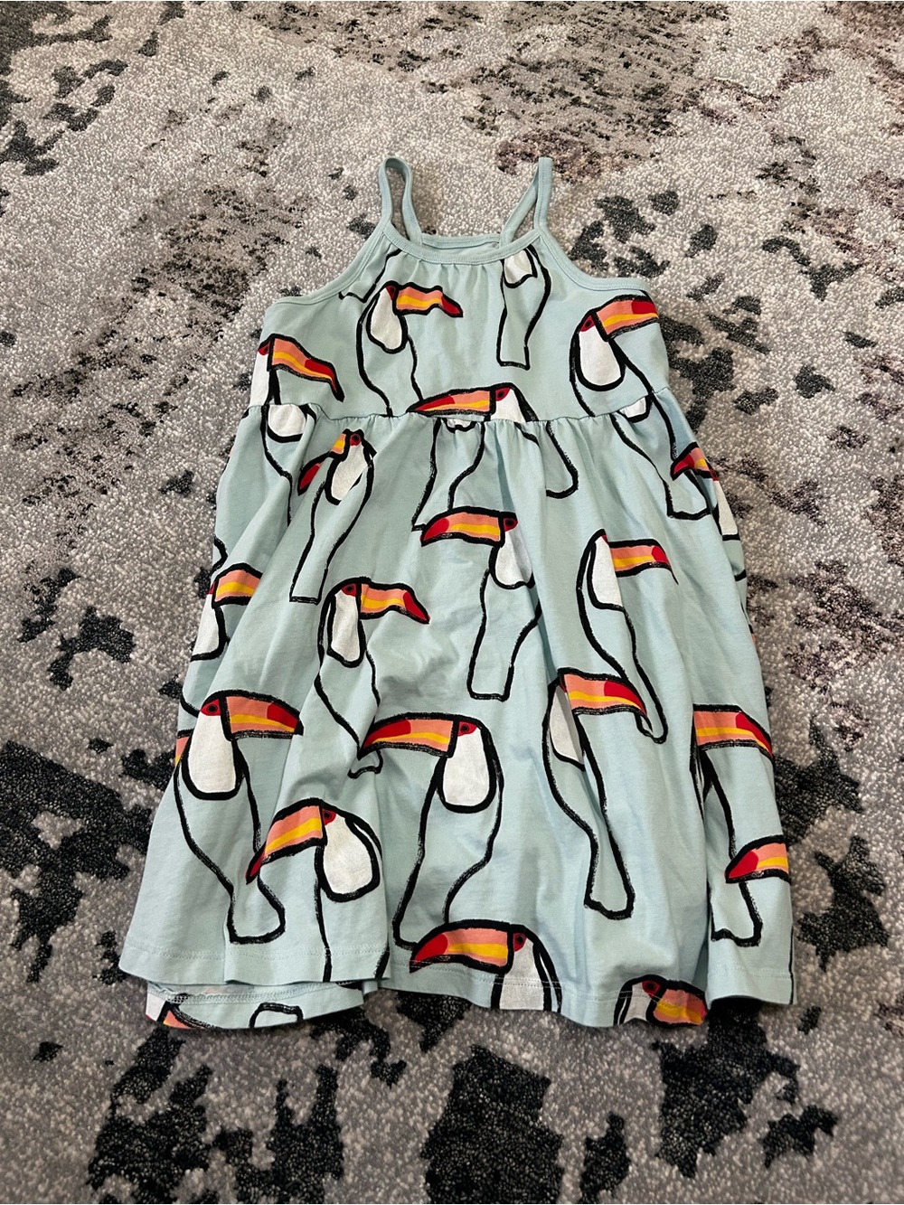 Tea Collection Mint Blue Toucan Print Tank Dress